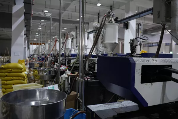 Upgraded motorcycle helmet production line in factory